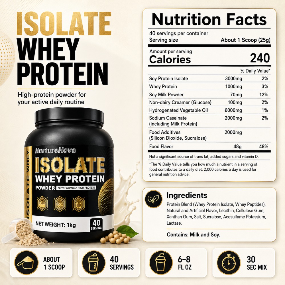 NurtureNova Isolate Whey Prote - огляд і ціна Fitness Nutrition Whey